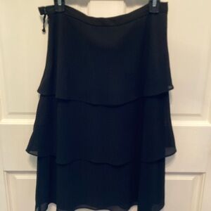 Black tiered dressy skirt